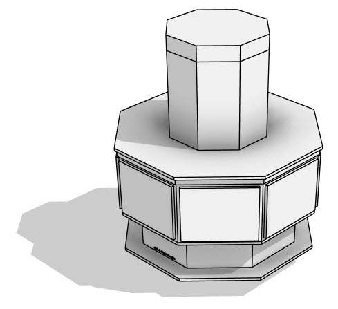 Крышный вентилятор дымоудаления выброс в сторону ВКР-ДУ-С